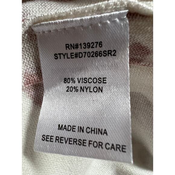 Daniel Rainn Jude Contrast Cuff Button Front Cardigan Pink Ivory Women's Large - Picture 10 of 12